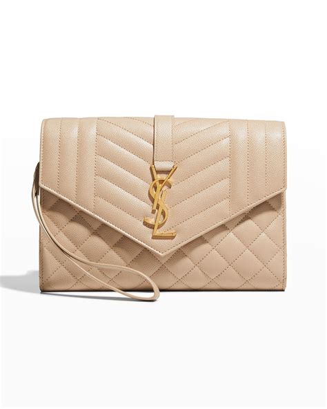 ysl monogram quilted envelope clutch|yves saint laurent envelope clutch.